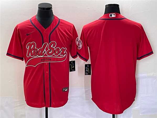 Mens Boston Red Sox Blank Red With Patch Cool Base Stitched Baseball Jersey->boston red sox->MLB Jersey